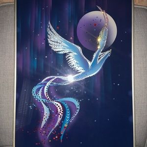 Swarovski Crystal bird art